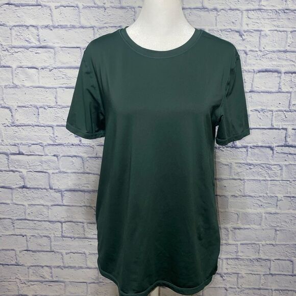 Fabletics Women's Pheonix Lite Short-Sleeve T-Shirt Hunter Green  Size M - Picture 3 of 12